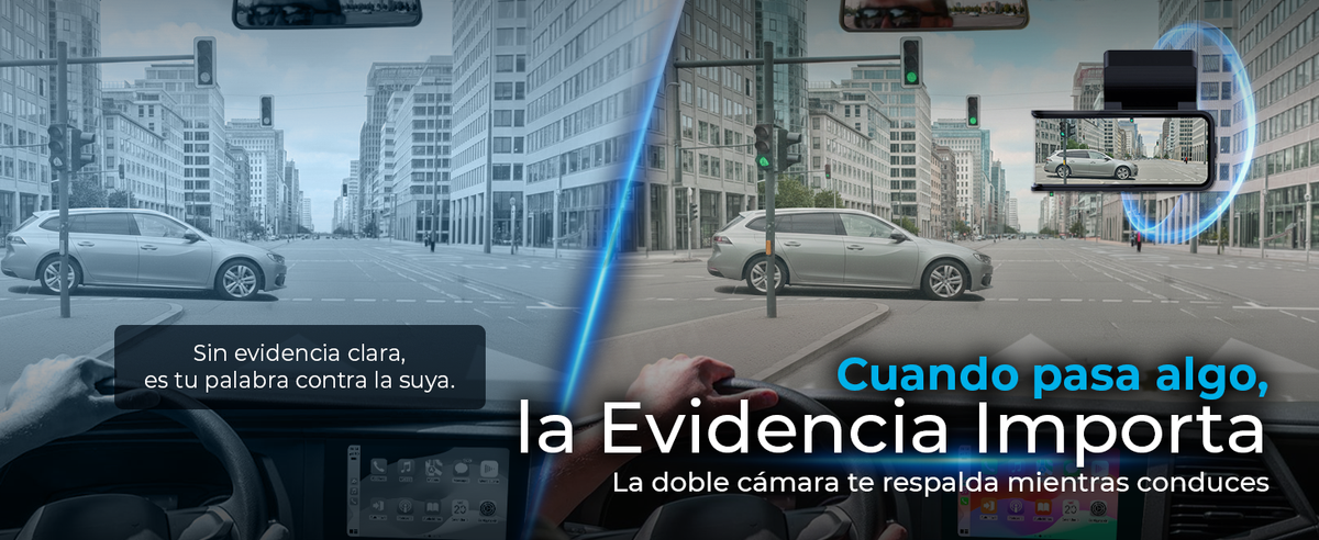CAMARA DASH CAM AUTOSKY 4K WIFI GPS DELANTERA Y TRASERA