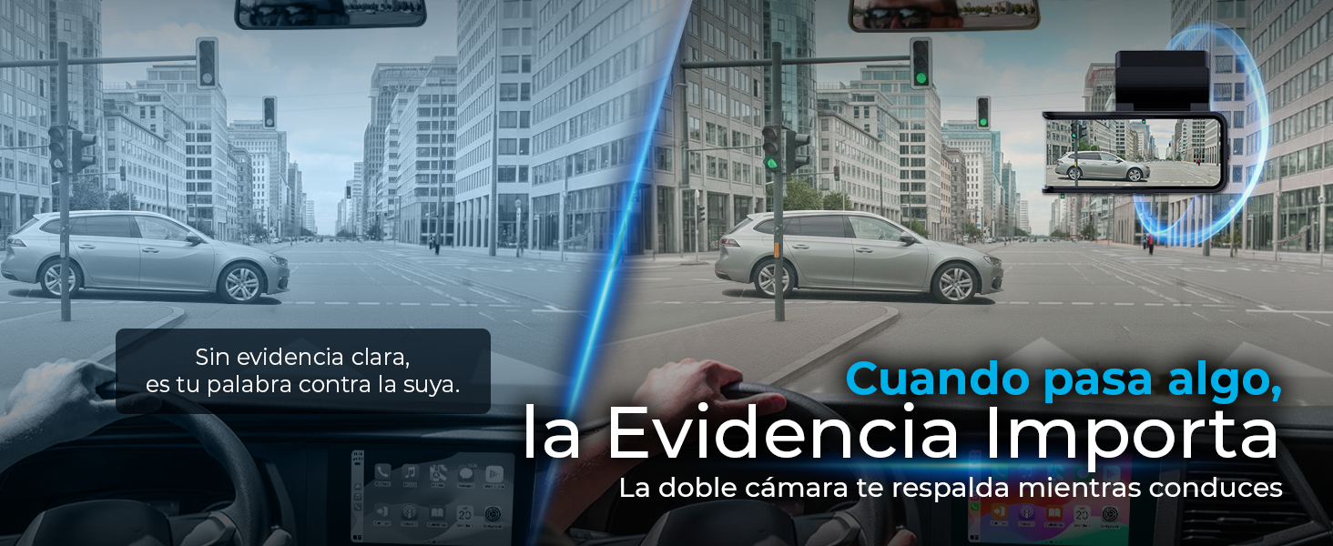 CAMARA DASH CAM AUTOSKY 4K WIFI GPS DELANTERA Y TRASERA