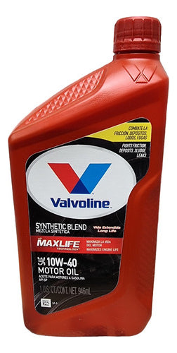 Aceite Motor 10w40 Valvoline Maxlife Semi Sintético 1 Litro