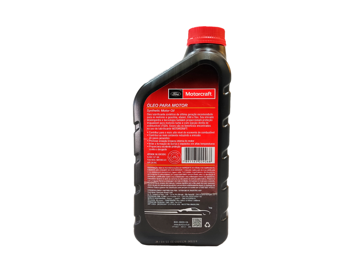 Aceite Motorcraft 5W20 API SP RC GF-6 Semisintético 1L