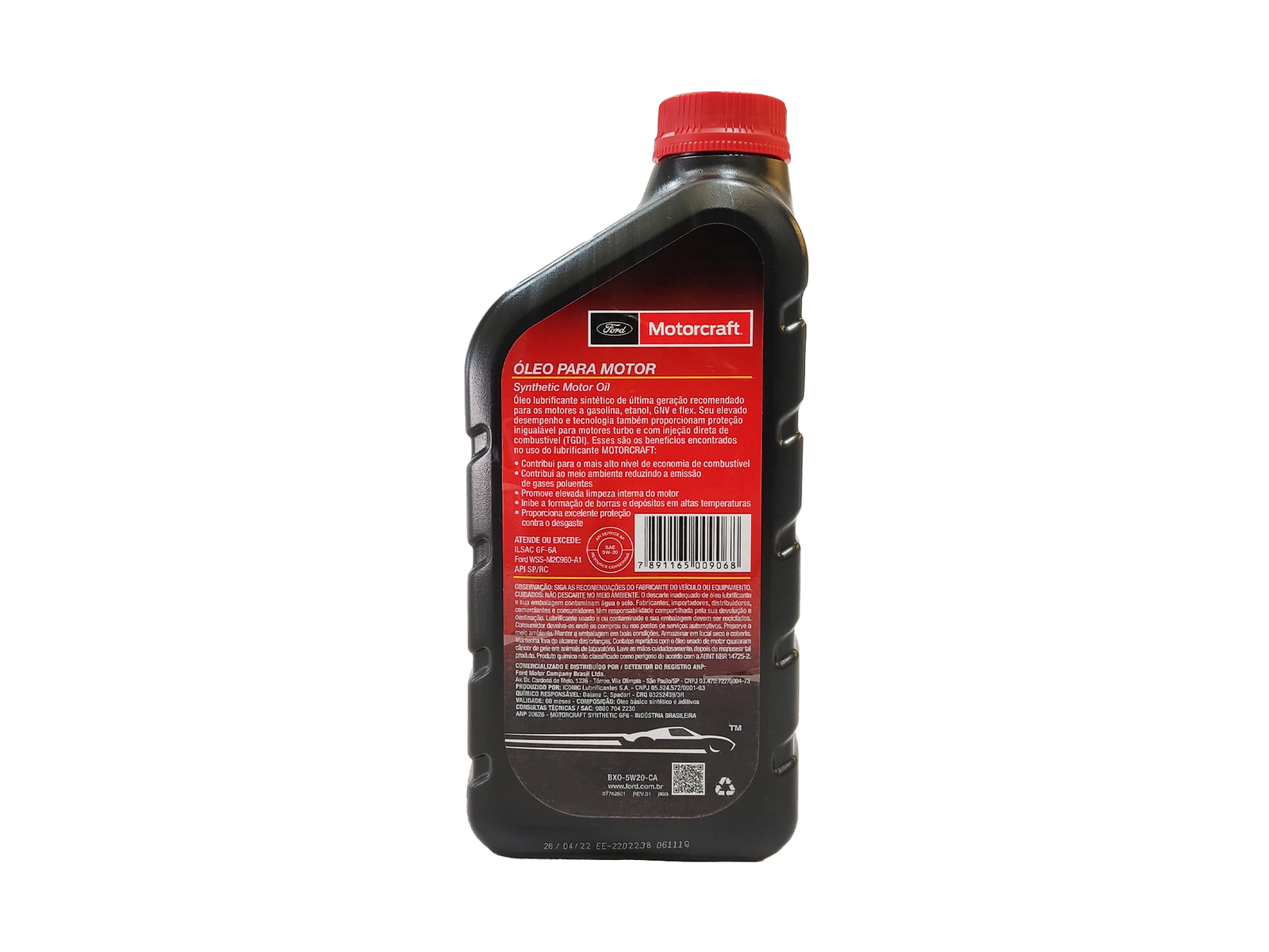 Aceite Motor 5w20 Ford Motorcraft 946 Ml