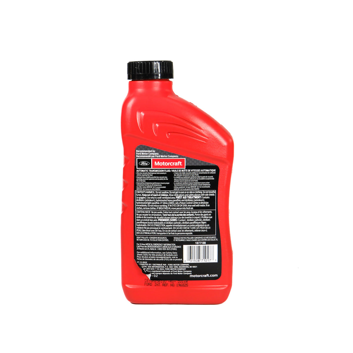 Aceite Caja Automática Atf Mercon Ulv Ford Motorcraft 946 Ml