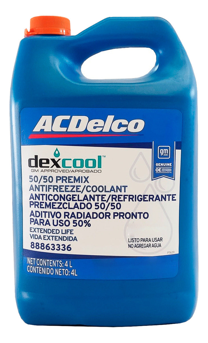 Refrigerante Coolant Ac Delco Prediluido 50/50 5años 4 Lt