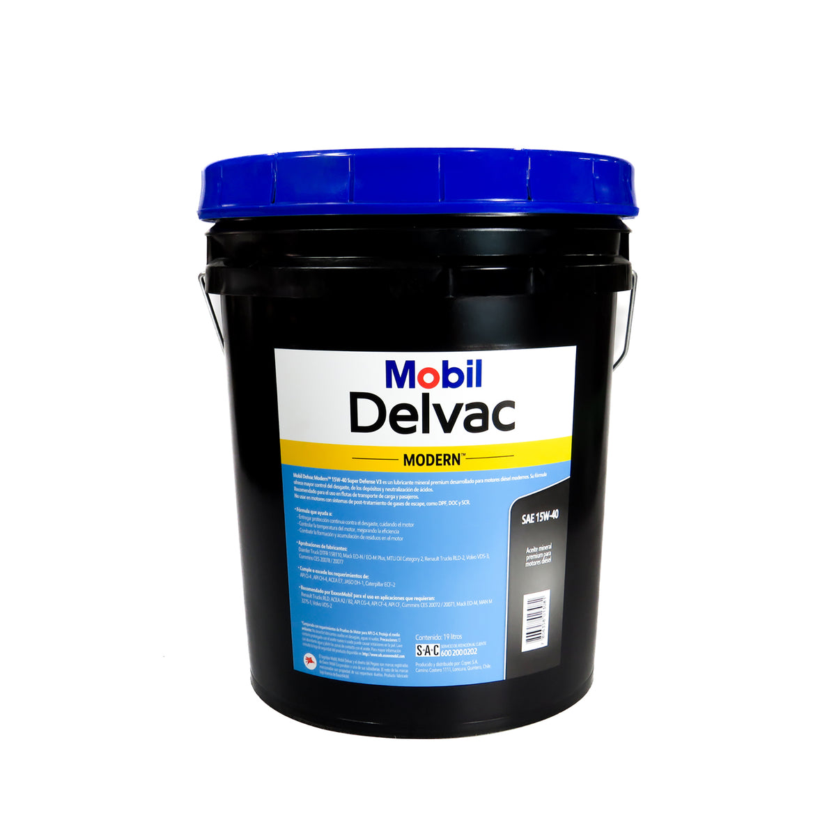Aceite Motor Diesel 15w40 Mobil Delvac Mx 19 Litros