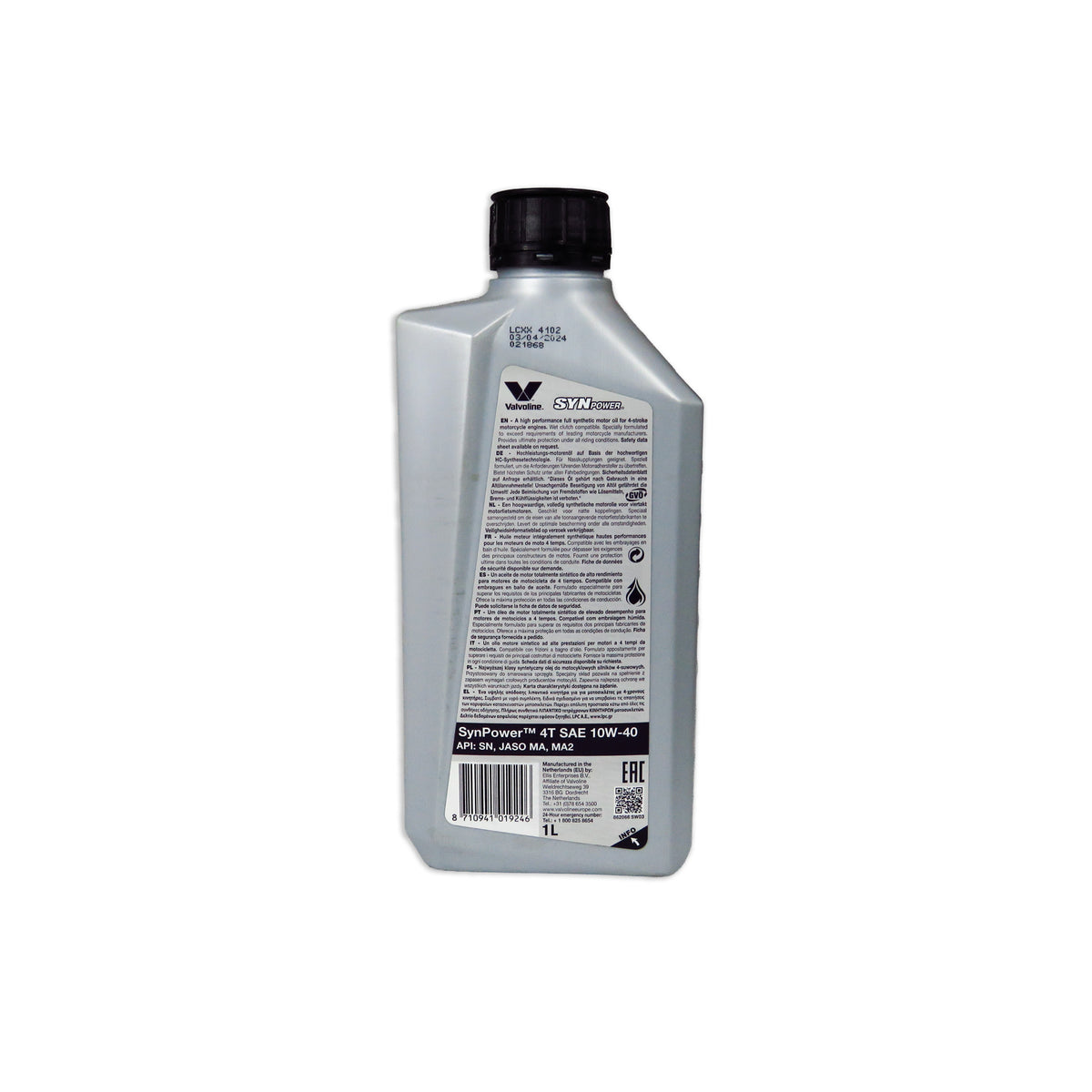 VALVOLINE SYNPOWER 4T 10W40