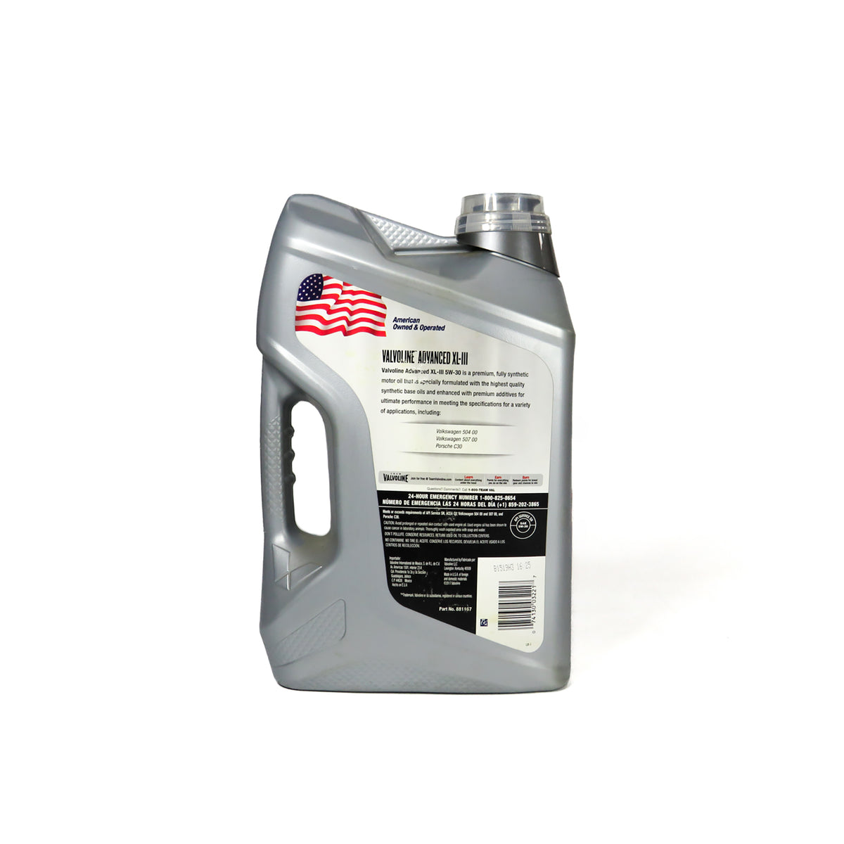 Aceite 5w30 Valvoline Full Sintetico Acea C3 Xl-lll 4.7 Lt