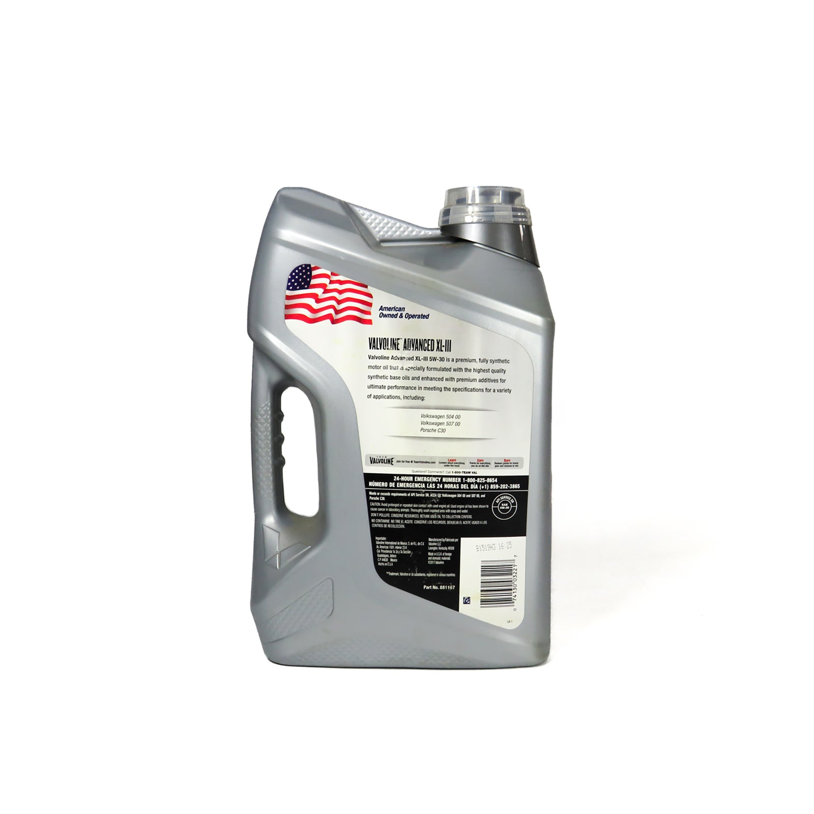 Aceite 5w30 Valvoline Full Sintetico Acea C3 Xl-lll 4.7 Lt