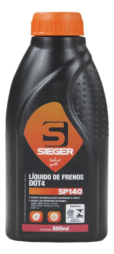 Líquido De Frenos Dot4 Sieger Sp140 500ml