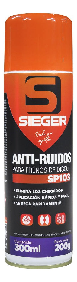 Anti Ruidos Para Frenos De Disco Sieger Sp103 300ml