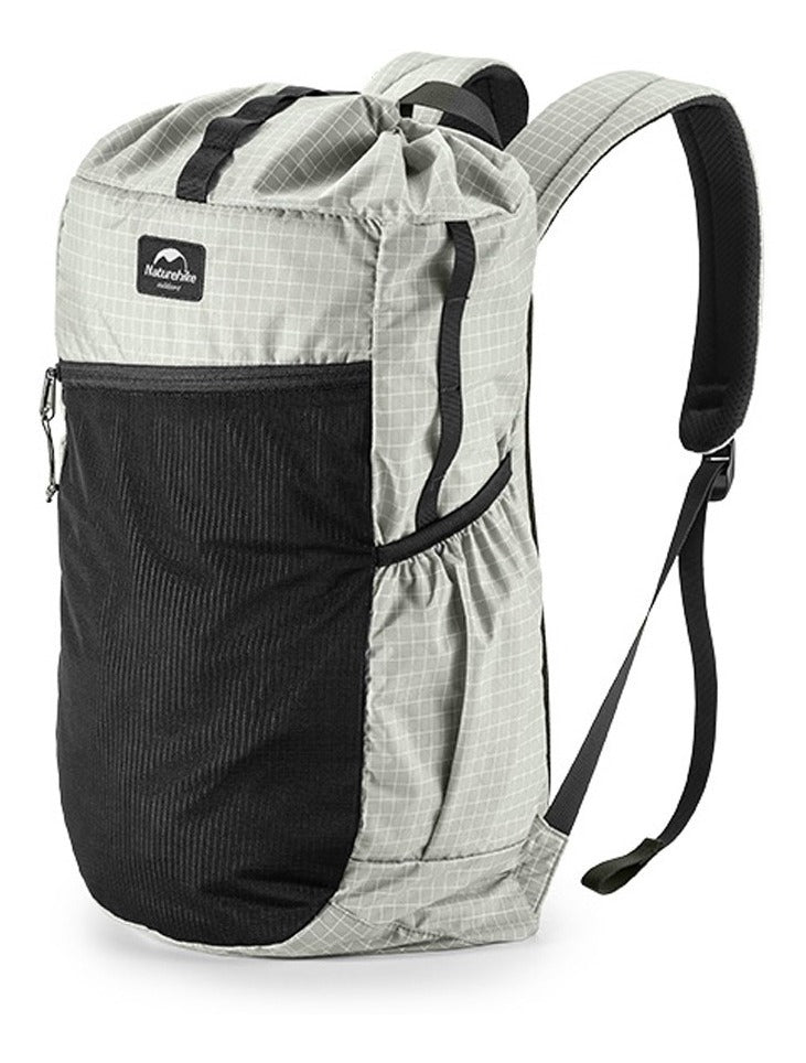 Mochila Naturehike Xpac 20 Litros - Gris&blanco Color Negro Diseño De La Tela Rayas