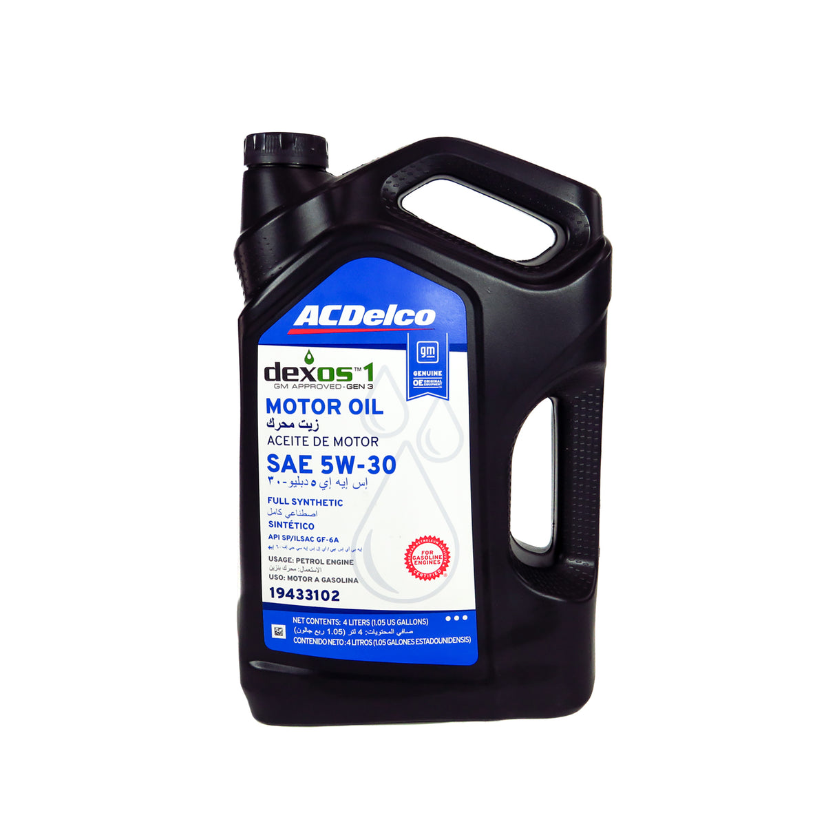 ACEITE MOTOR ACDelco 15W30 Dexos 1 4L (PN 965135)
