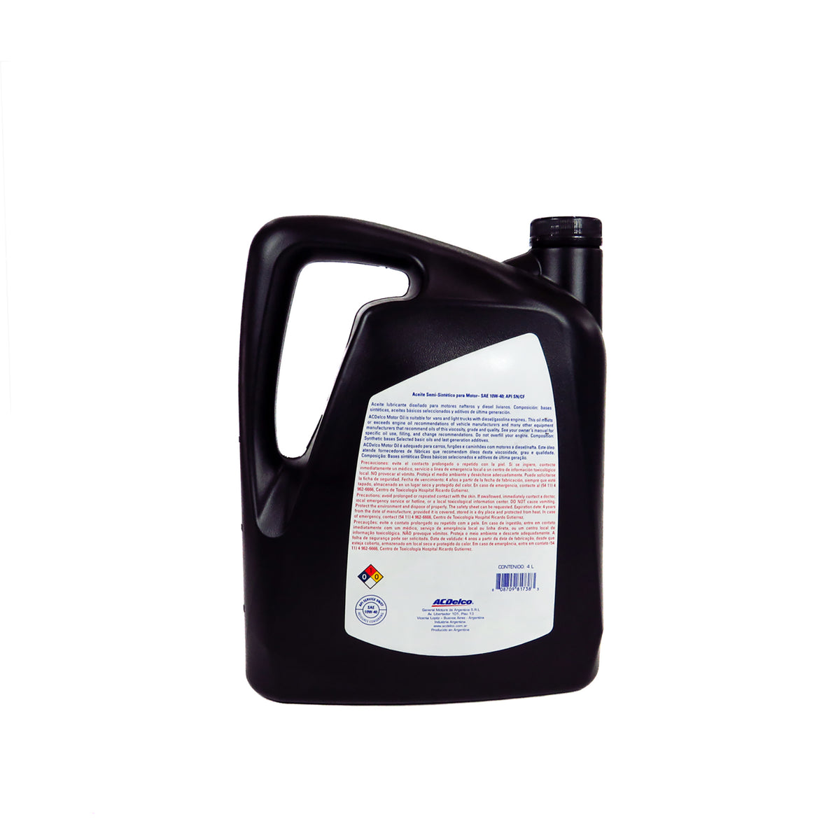 ACEITE MOTOR ACDelco 10W40 SN 4L (PN 965140)
