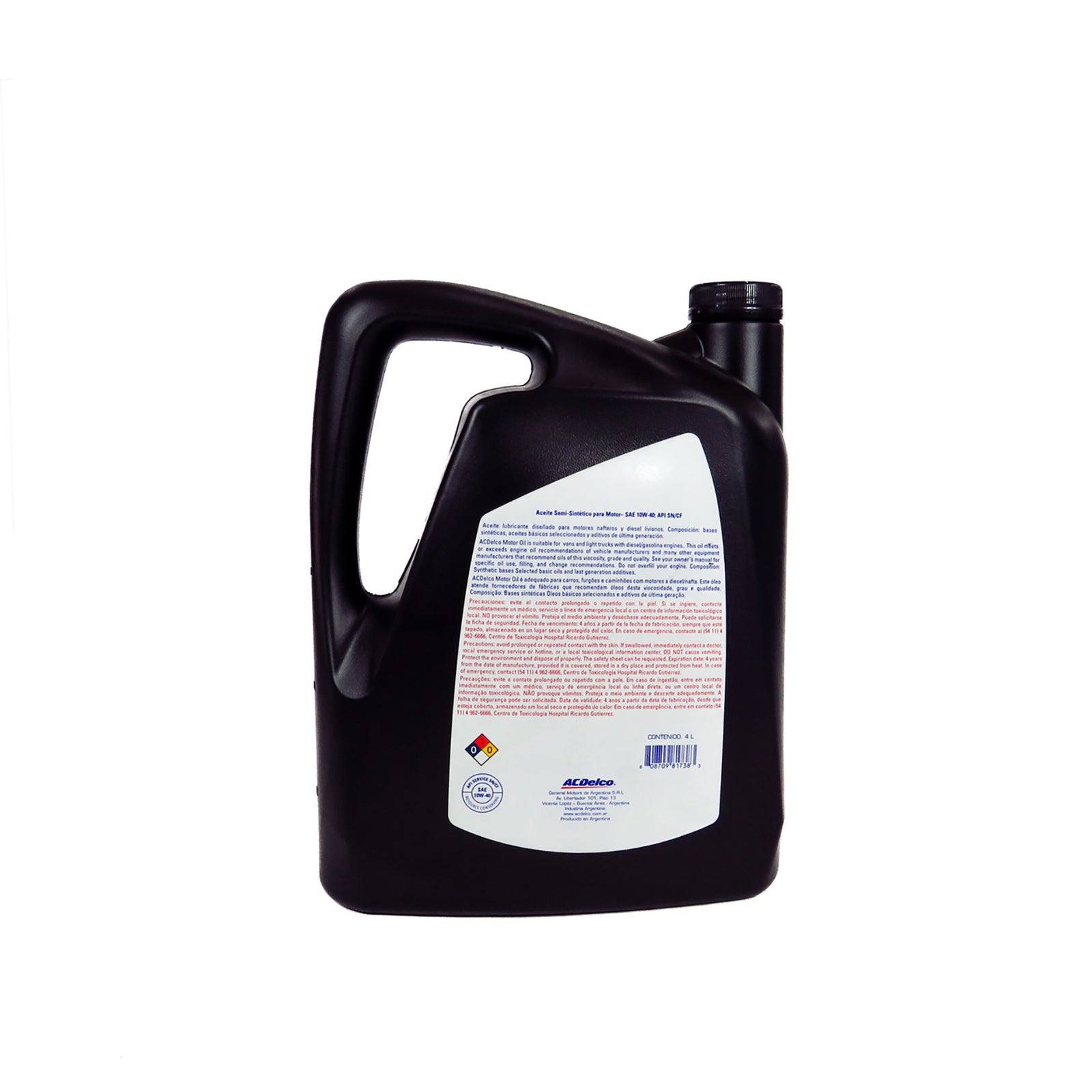 ACEITE MOTOR ACDelco 10W40 SN 4L (PN 965140)