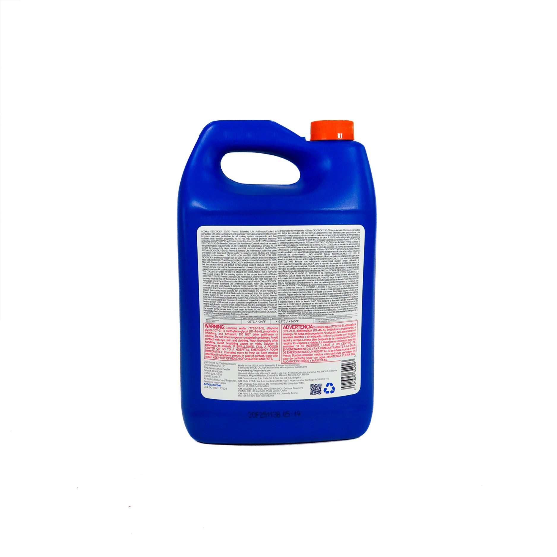 Líquido Refrigerante Anticongelante Acdelco 88863336 Dexcool
