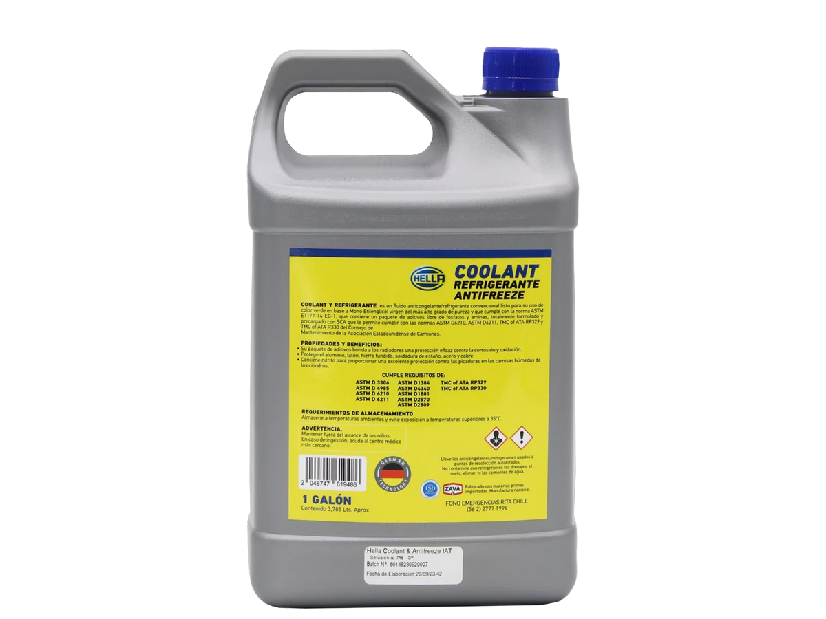 Refrigerante HELLA -3°C | Galón 3.8L | Listo para Usar
