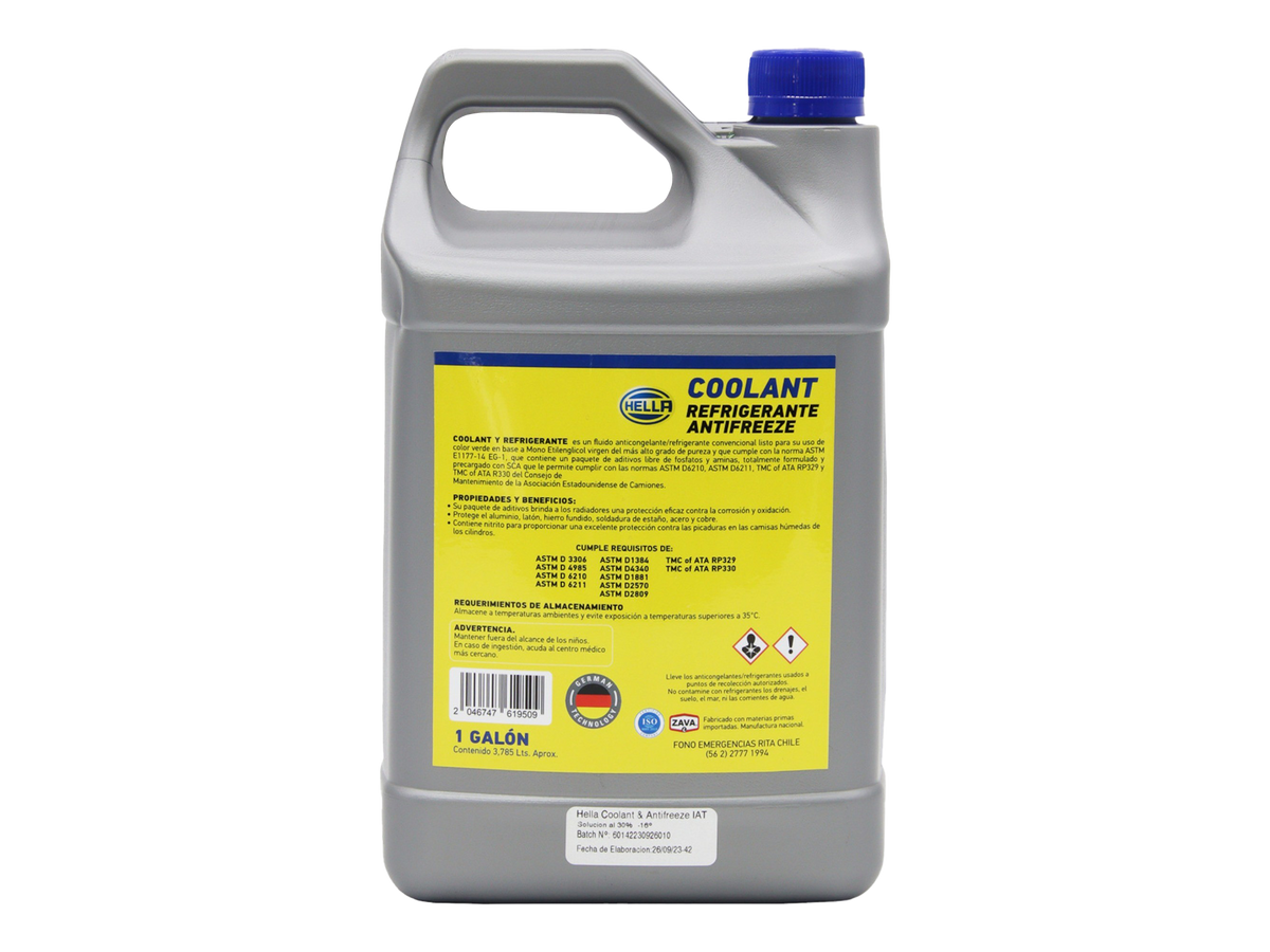 Refrigerante HELLA -16°C | Galón 3.8L | Alto Rendimiento