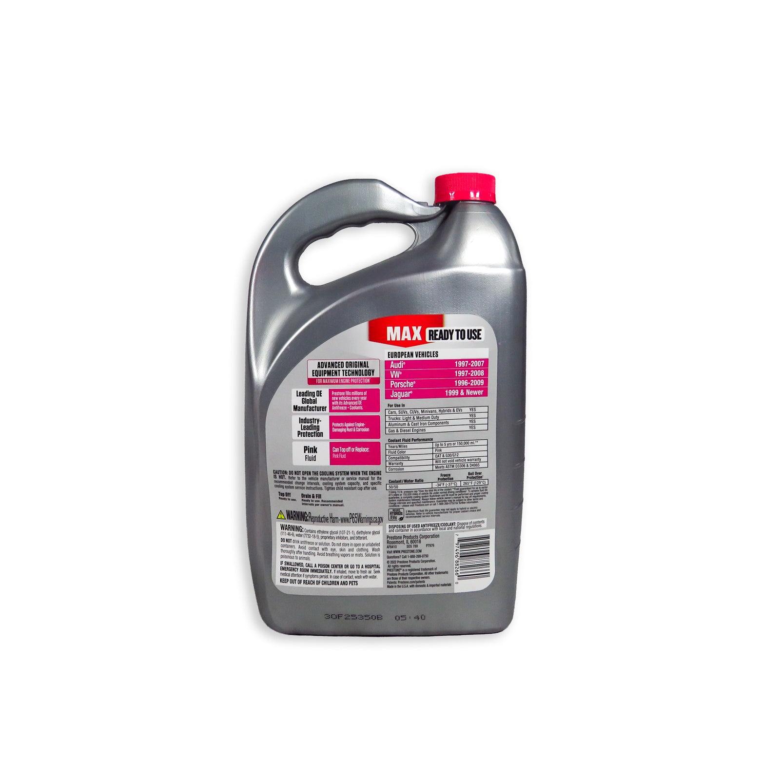 Refrigerante Prestone Antifreeze/coolant 50/50 Rosado 3.75 L