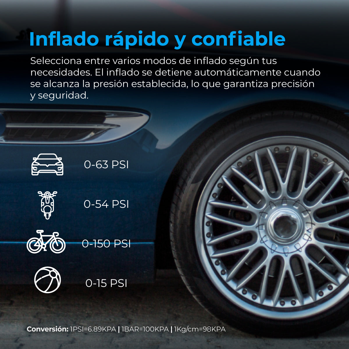 COMPRESOR DE AIRE PORTATIL AUTOSKY INFLADOR DIGITAL