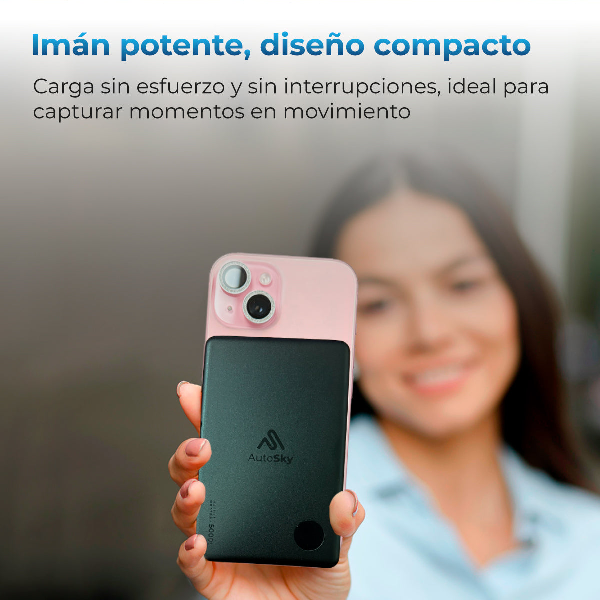 BATERIA MAGNETICA POWER BANK AUTOSKY 5000MAH MAGSAFE