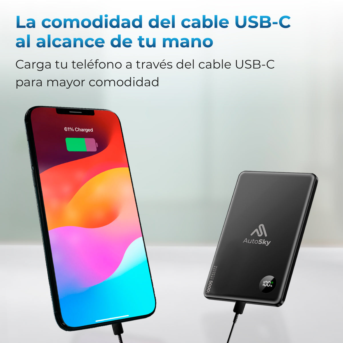 BATERIA MAGNETICA POWER BANK AUTOSKY 5000MAH MAGSAFE