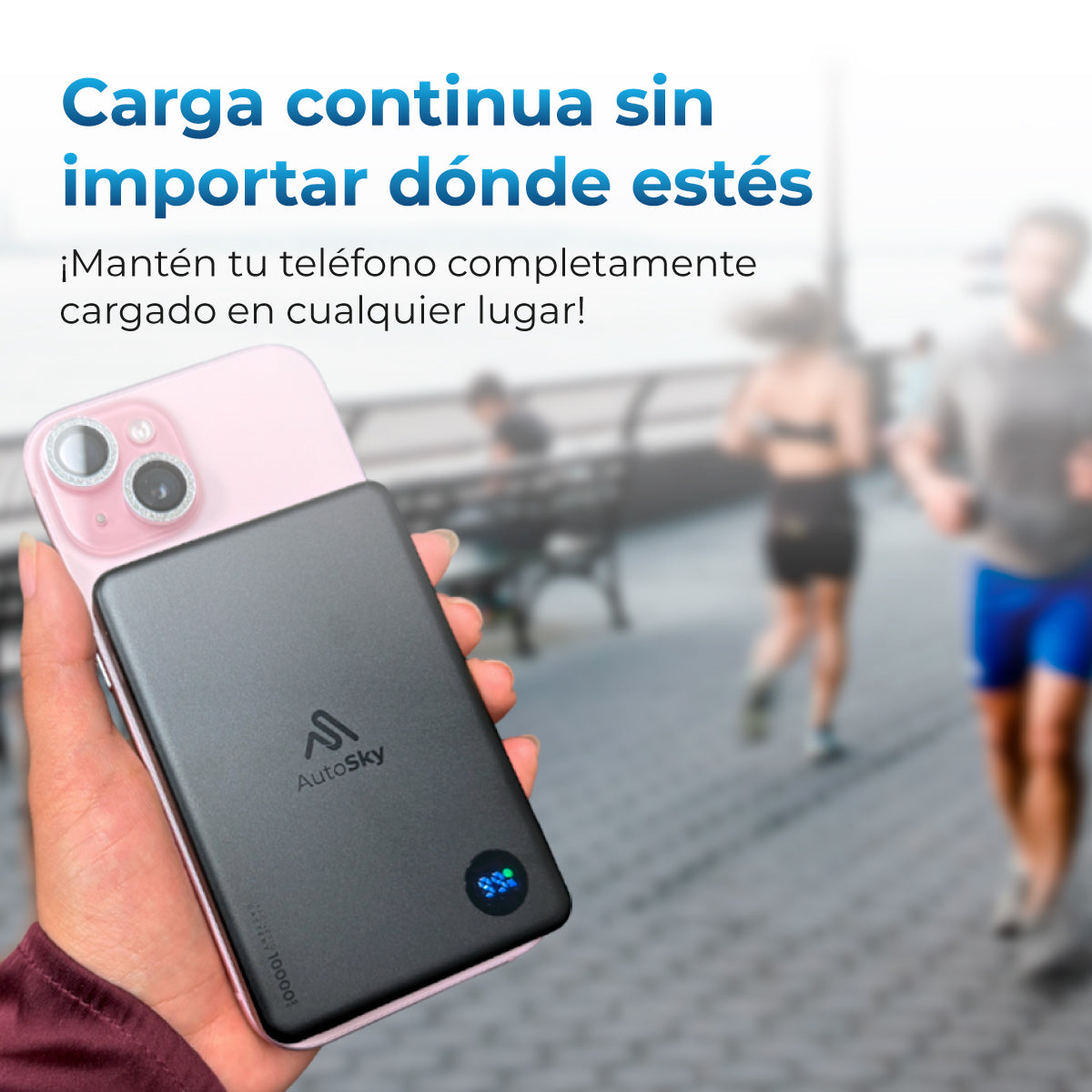BATERIA MAGNETICA AUTOSKY 10000MAH POWER BANK MAGSAFE