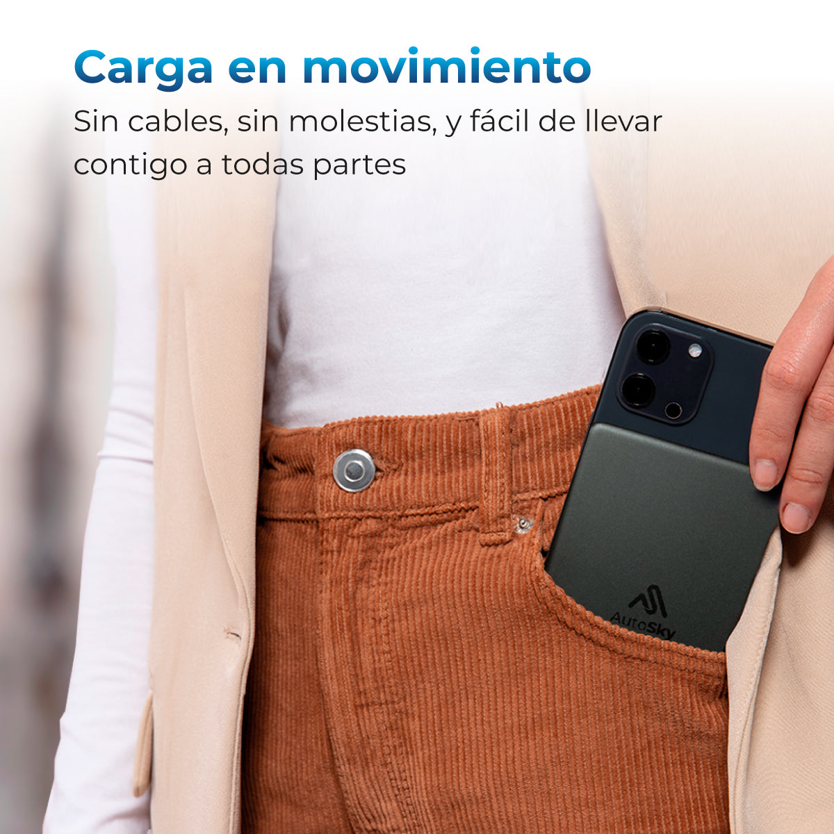 BATERIA MAGNETICA AUTOSKY 10000MAH POWER BANK MAGSAFE
