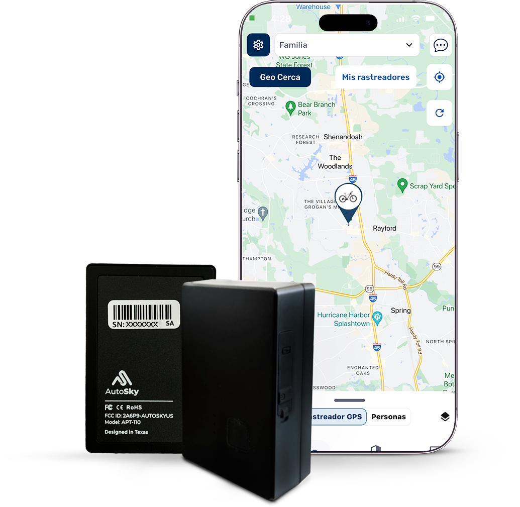 RASTREADOR GPS PORTATIL MEDIANO AUTOSKY CON BOTON SOS
