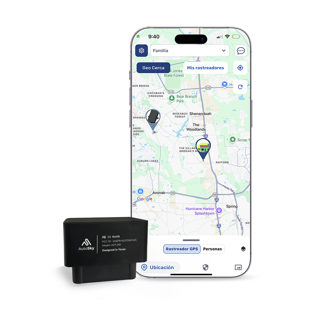 LOCALIZADOR GPS AUTOSKY CONEXION OBD II INSTALACION RAPIDA