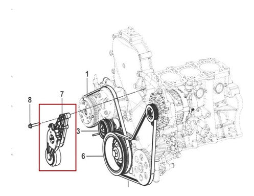 Tensor Correa Alternador Mahindra Pik Up Scorpio 2008-2019