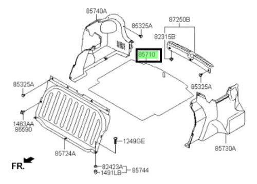 Tapiz Maletera Hyundai Grand I10 2016 2020