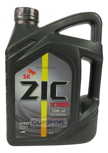 Aceite Motor Zic 15w40 X7000 Diesel Full Sintetico 4 Litros